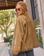 Joanne Twill Cotton Corduroy Trim Barn Jacket