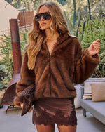 Mercy Hooded faux Fur Jacket
