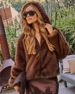 Mercy Hooded faux Fur Jacket