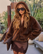 Mercy Hooded faux Fur Jacket