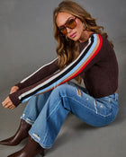 Jules Knit Striped Sleeve Sweater