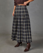 Adela Cotton Plaid Maxi Skirt