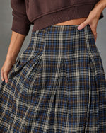 Adela Cotton Plaid Maxi Skirt