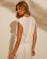 Lucienne Striped Sleeveless Top