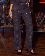 Toast Club Embellished Chiffon Flare Pants