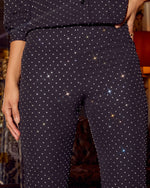 Toast Club Embellished Chiffon Flare Pants