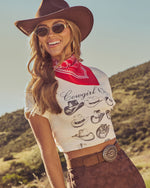 Red % Hailie Satin Bandana Paisley Scarf-4