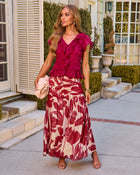 Bloom Path Floral Maxi Skirt