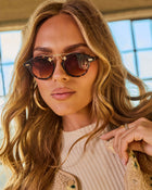 Shailena Round Tortoise Frame Sunglasses