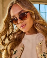 Shailena Round Tortoise Frame Sunglasses