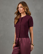 Classic Darling Knit Short Sleeve Cardigan