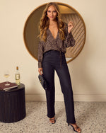 Olivra Satin Polka Dot Top