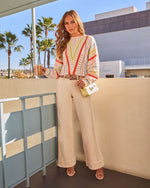 Modern Dawn Contrast Stripe Sweater