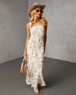 Bronco Breeze Western Print Maxi Dress
