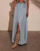 Briena Chambray Maxi Skirt
