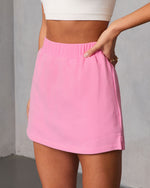 Pink % Soft Balance Knit Mini Skort-3