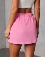 Pink % Soft Balance Knit Mini Skort-4