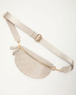 Light Grey % Jenny Faux Leather Belt Bag-3