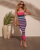 Pool Party Striped Knit Maxi Dress