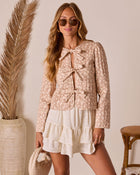 Florienne Front Tie Quilted Jacket