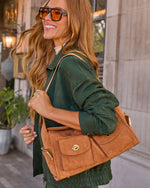 Huntlie Faux Suede Messenger Shoulder Bag