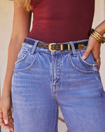 Black % Harbor Sunset Skinny Belt-4