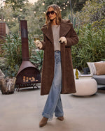 Chocolate % Yulissa Pocketed Teddy Coat-1