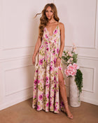 Blooming Muse Plunging Floral Maxi Dress