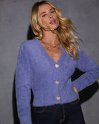 Periwinkle % Be Still My Heart Fuzzy Knit Button Front Cardigan-24