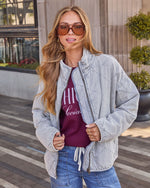 Washed Grey % Xander Quilted Denim Jacket-1