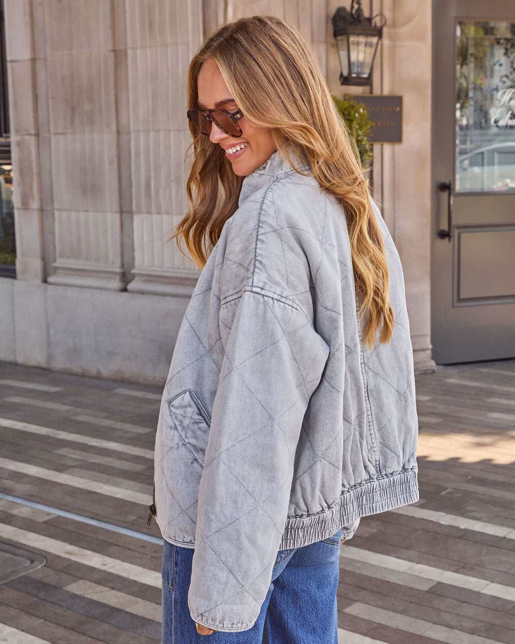 Xander Quilted Denim Jacket – VICI