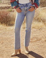 Shelton Super Stretch Mid Rise Bootcut Jeans