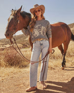 Light Wash % VICI Icon Super Stretch High Rise Straight Jeans-2