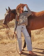 Light Wash % VICI Icon Super Stretch High Rise Straight Jeans-3