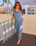 Everyday Fit Sleeveless Denim Jumpsuit