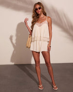 Dreamy Summer Lace Trim Romper