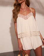 Dreamy Summer Lace Trim Romper