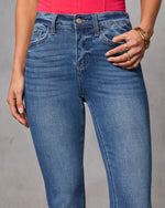 Ronnie Super Stretch High Rise Straight Leg Jeans