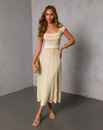 Chanley Striped Midi Dress