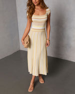 Chanley Striped Midi Dress