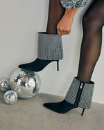 Diamond Hour Embellished Fold Over Booties