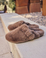Brown % Snowfall Secrets Faux Fur Mules-5