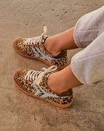 Leopard % Lorilai Faux Suede Lace Up Sneakers-6