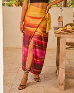 Lucia Printed Wrap Midi Skirt