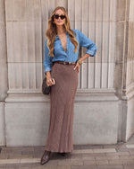 Amberlee Cable Knit Maxi Skirt