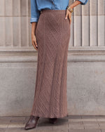 Amberlee Cable Knit Maxi Skirt
