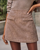 Hushed Dusk Wool Mini Skirt