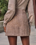 Hushed Dusk Wool Mini Skirt