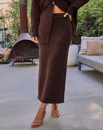 Warm Harmony Ember Knit Maxi Skirt