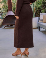 Warm Harmony Ember Knit Maxi Skirt